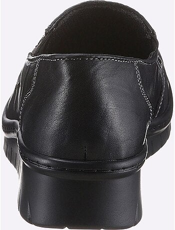 Mocassins en cuir avec élastiques latéraux et semelle amortissante - Taille standard - Witt