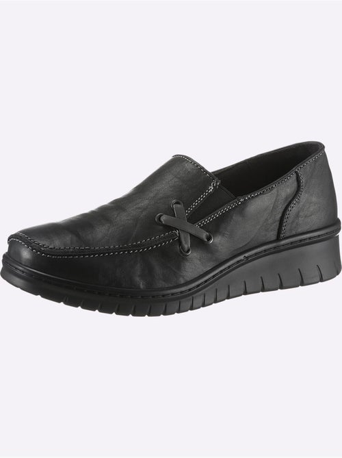 Mocassins en cuir avec élastiques latéraux et semelle amortissante - Taille standard - Witt - Kiabi Mocassins en cuir avec élastiques latéraux et semelle amortissante - Taille standard - Witt - Kiabi