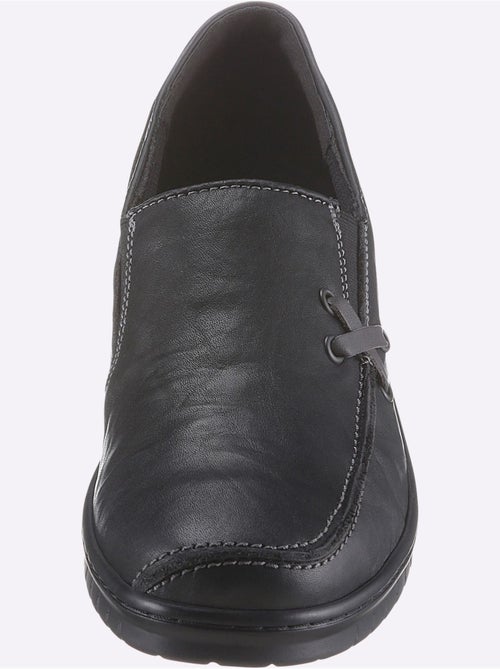 Mocassins en cuir avec élastiques latéraux et semelle amortissante - Taille standard - Witt - Kiabi Mocassins en cuir avec élastiques latéraux et semelle amortissante - Taille standard - Witt - Kiabi