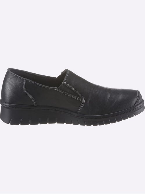 Mocassins en cuir avec élastiques latéraux et semelle amortissante - Taille standard - Witt - Kiabi Mocassins en cuir avec élastiques latéraux et semelle amortissante - Taille standard - Witt - Kiabi
