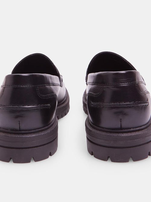 Mocassins en cuir avec semelle track BATA - Kiabi