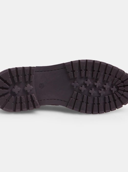 Mocassins en cuir avec semelle track BATA - Kiabi