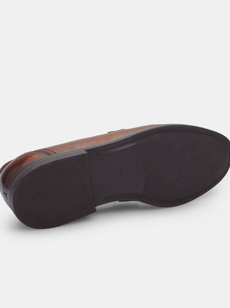 mocassins en cuir Bata 24H Marron - Kiabi