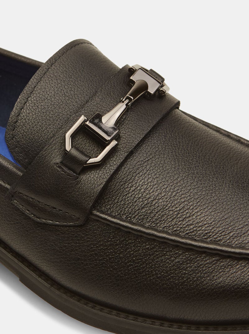 mocassins en cuir Bata 24H Noir - Kiabi