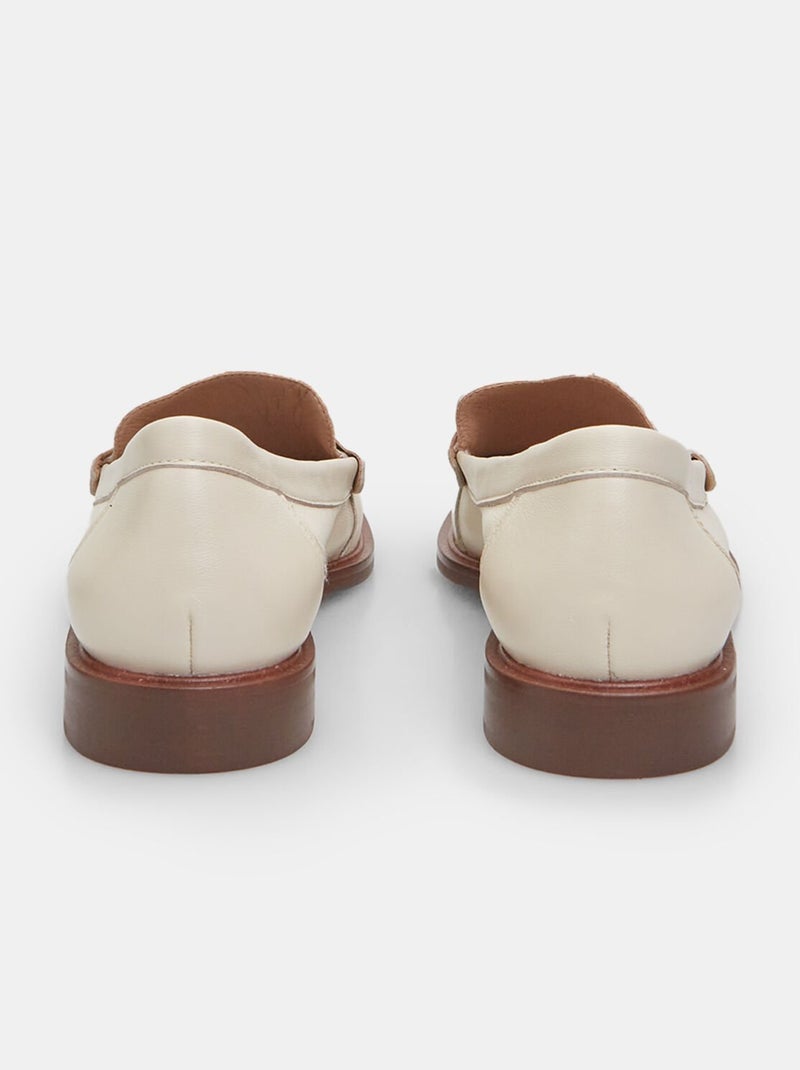 Mocassins en cuir BATA Beige - Kiabi