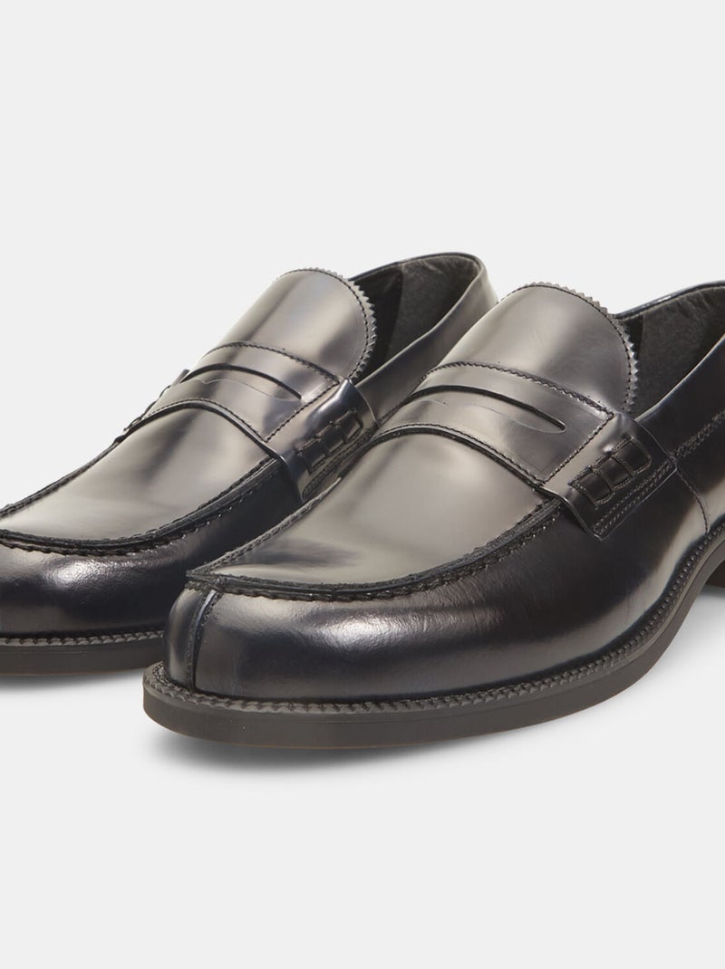 Mocassins en cuir BATA Bleu - Kiabi
