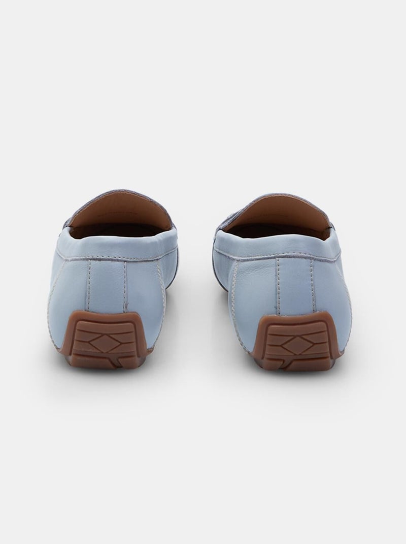 Mocassins en cuir Bata Bleu - Kiabi