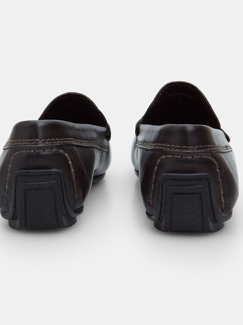 Mocassins en cuir BATA Marron - Kiabi