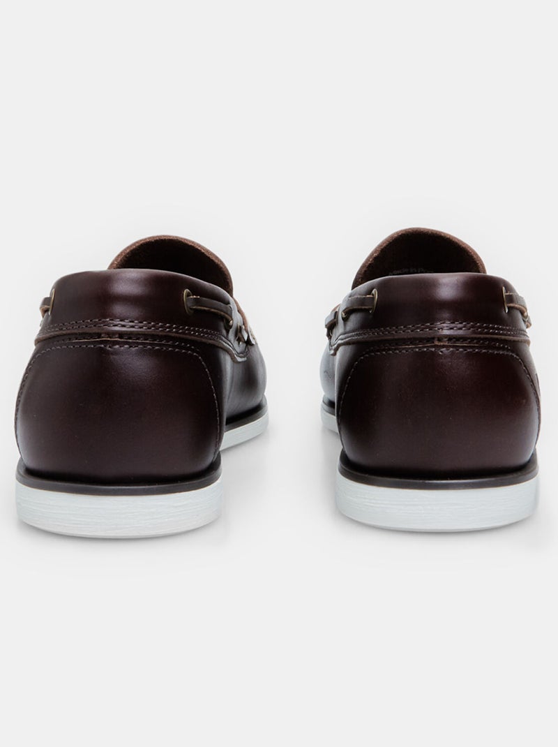Mocassins en cuir BATA Marron - Kiabi