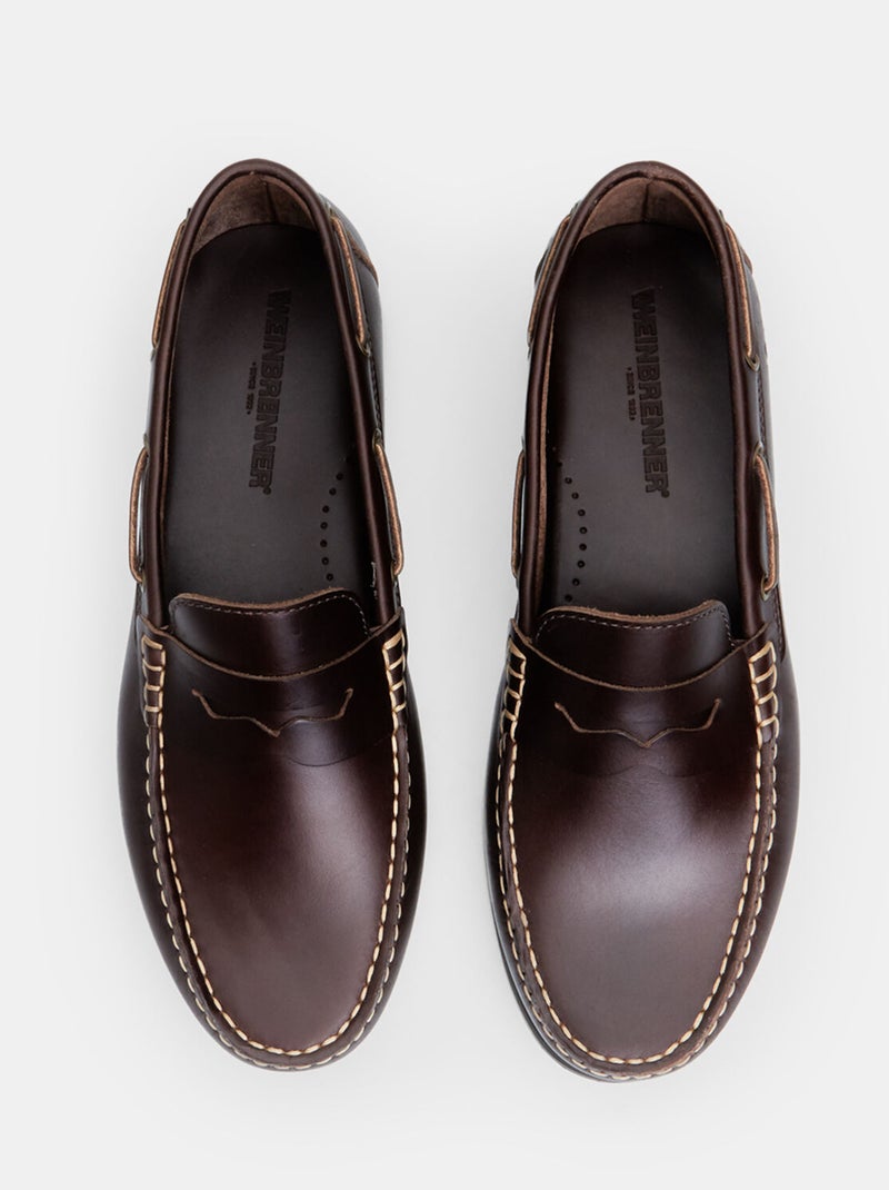Mocassins en cuir BATA Marron - Kiabi