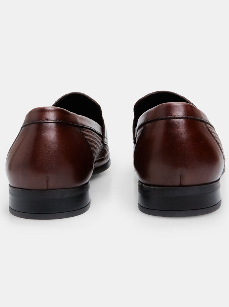 Mocassins en cuir BATA Marron - Kiabi