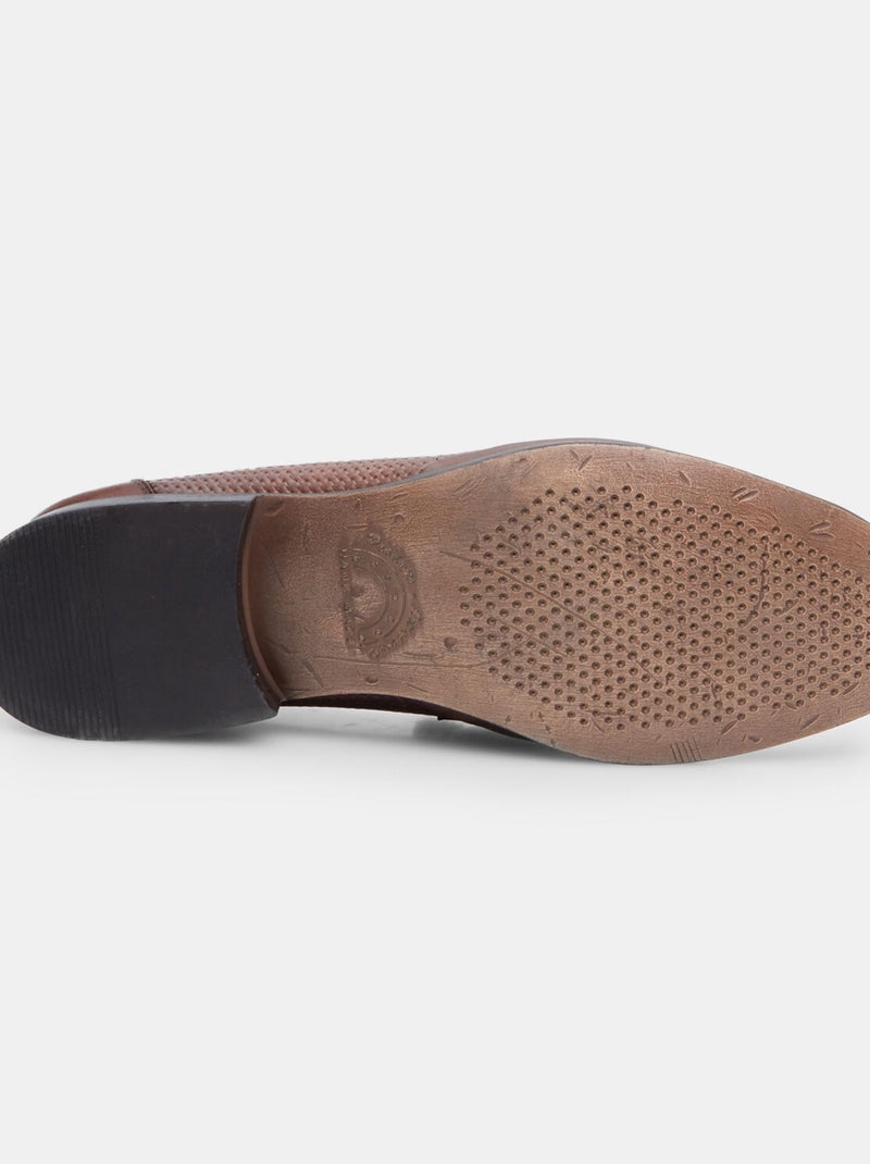 Mocassins en cuir BATA Marron - Kiabi