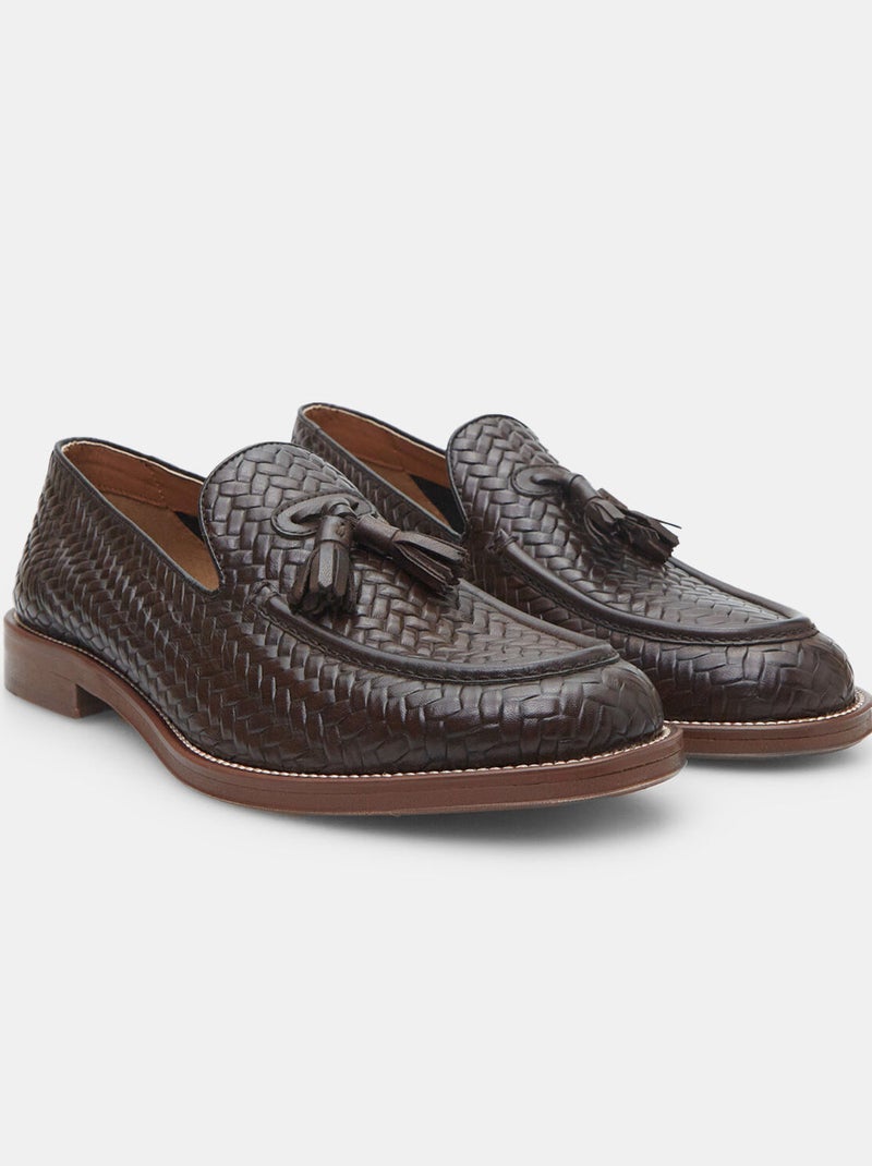mocassins en cuir BATA Marron - Kiabi