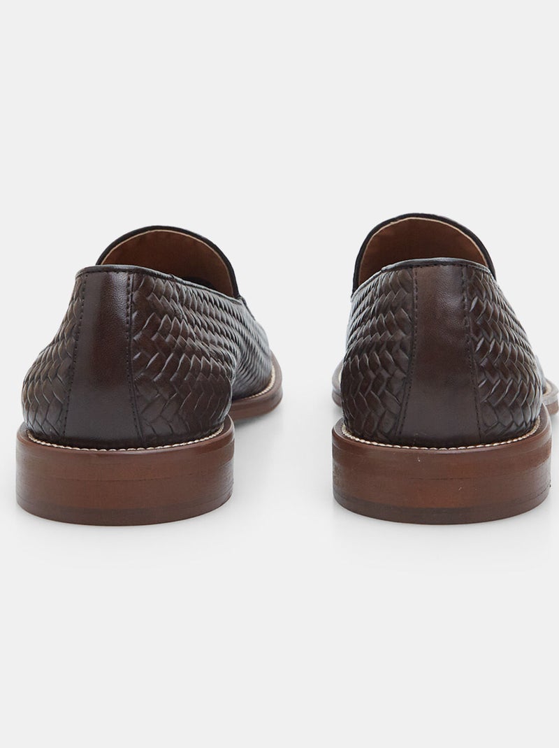 mocassins en cuir BATA Marron - Kiabi