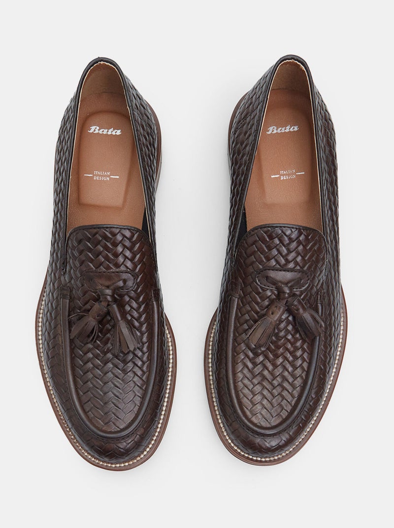 mocassins en cuir BATA Marron - Kiabi