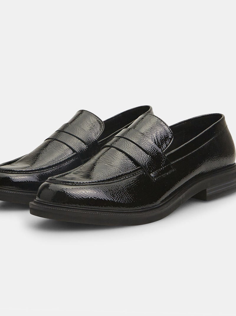 Mocassins en cuir BATA Noir - Kiabi