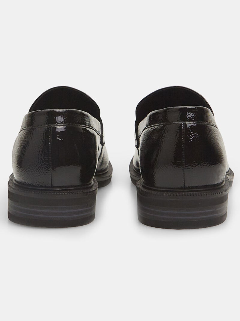 Mocassins en cuir BATA Noir - Kiabi
