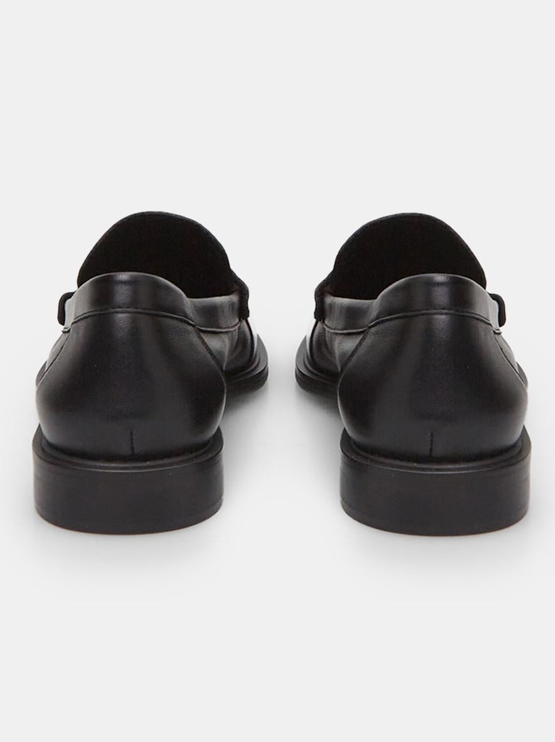 Mocassins en cuir BATA Noir - Kiabi