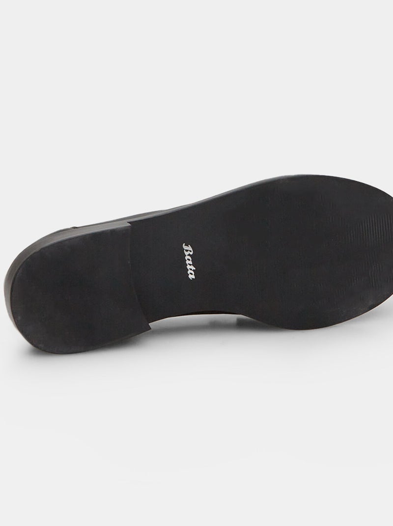 Mocassins en cuir BATA Noir - Kiabi
