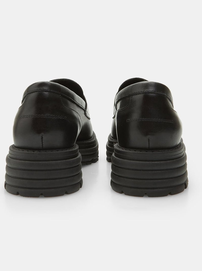 Mocassins en cuir  BATA Noir - Kiabi