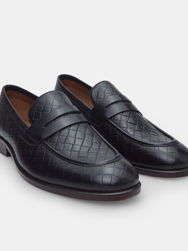 mocassins en cuir BATA Noir - Kiabi