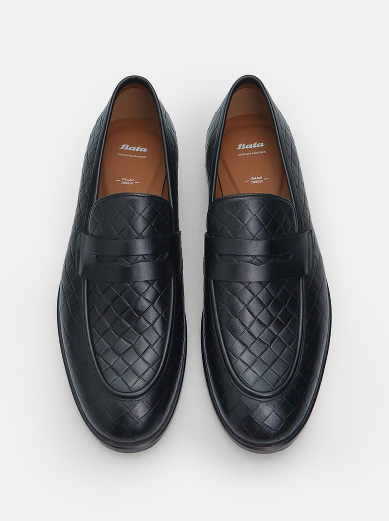 mocassins en cuir BATA Noir - Kiabi