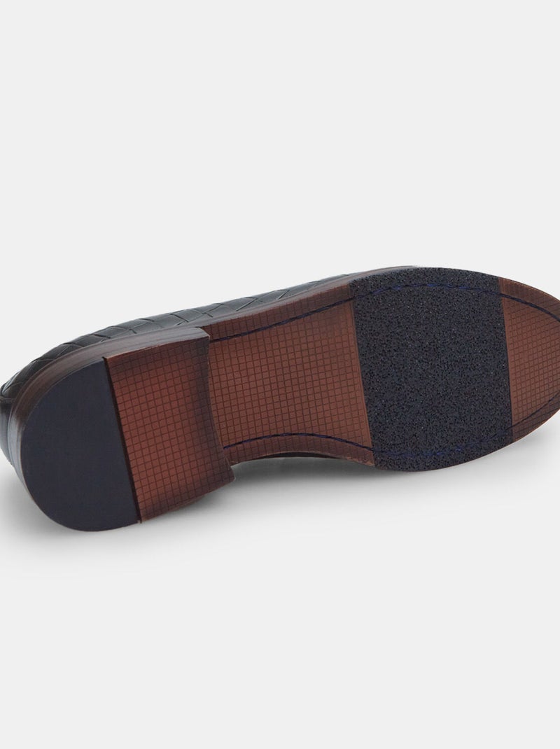 mocassins en cuir BATA Noir - Kiabi