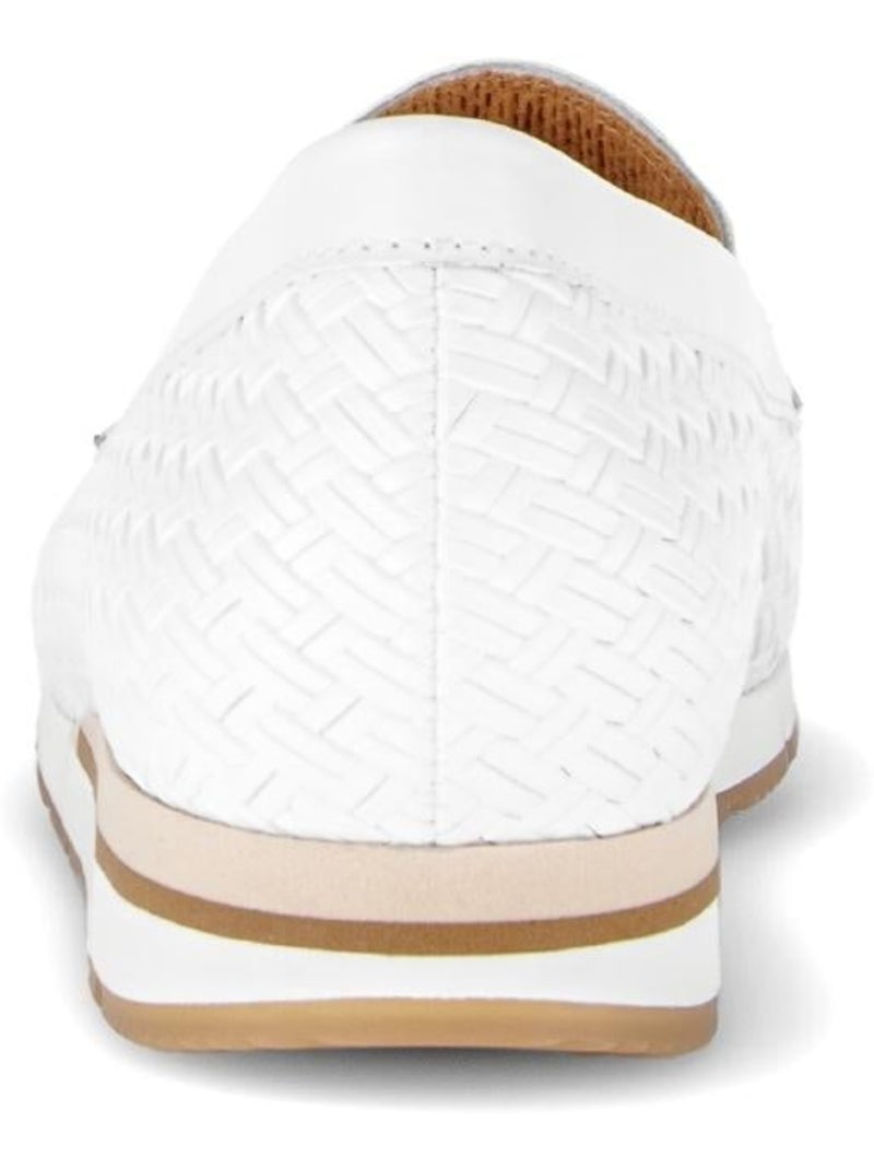 Mocassins  en cuir Blanc - Kiabi