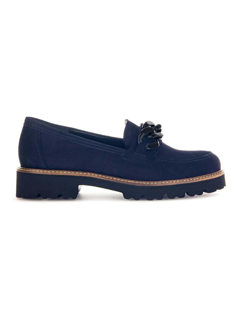Mocassins  en cuir Bleu - Kiabi