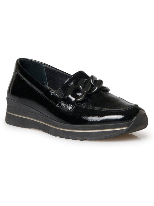 Mocassins en cuir chaînette fantaisie - PEDICONFORT - Kiabi