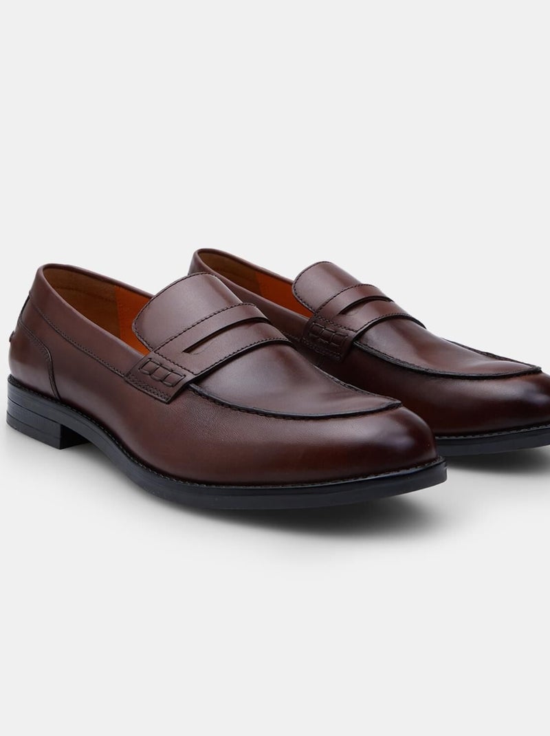 Mocassins en cuir élégants confortables  BATA Marron - Kiabi