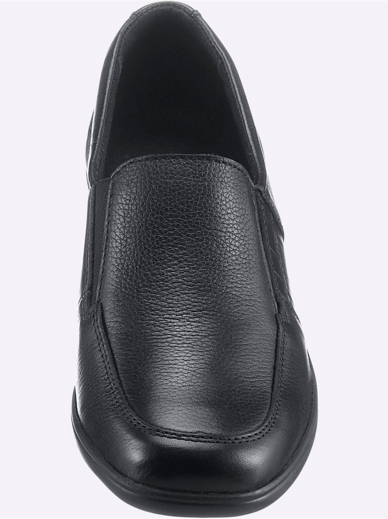 Mocassins en cuir léger avec semelle intérieure amovible - taille standard - witt Noir - Kiabi