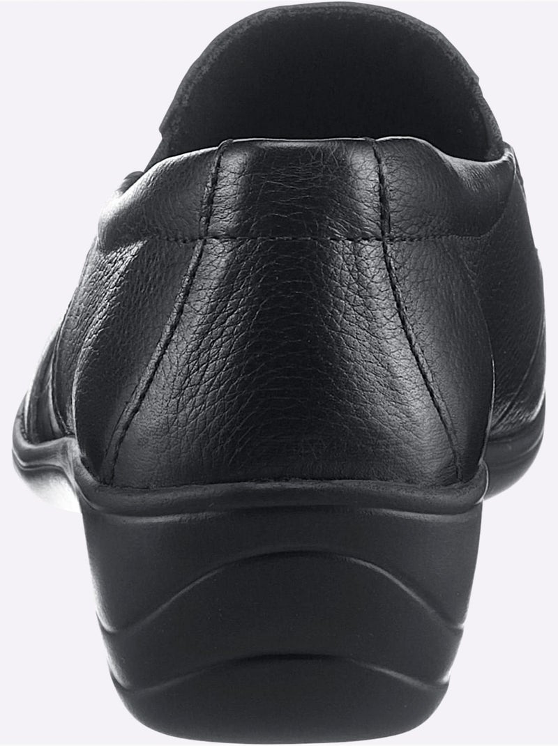 Mocassins en cuir léger avec semelle intérieure amovible - taille standard - witt Noir - Kiabi