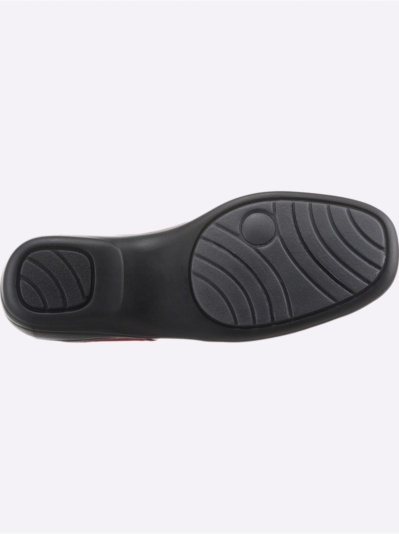 Mocassins en cuir léger avec semelle intérieure amovible - taille standard - witt Rouge - Kiabi