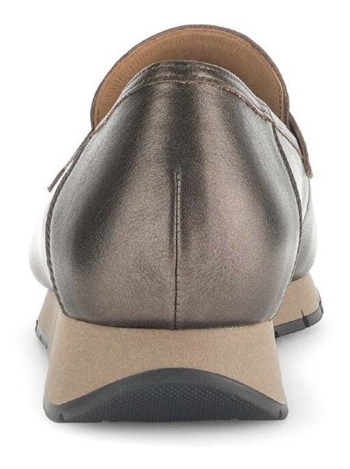 Mocassins  en cuir lisse - Kiabi