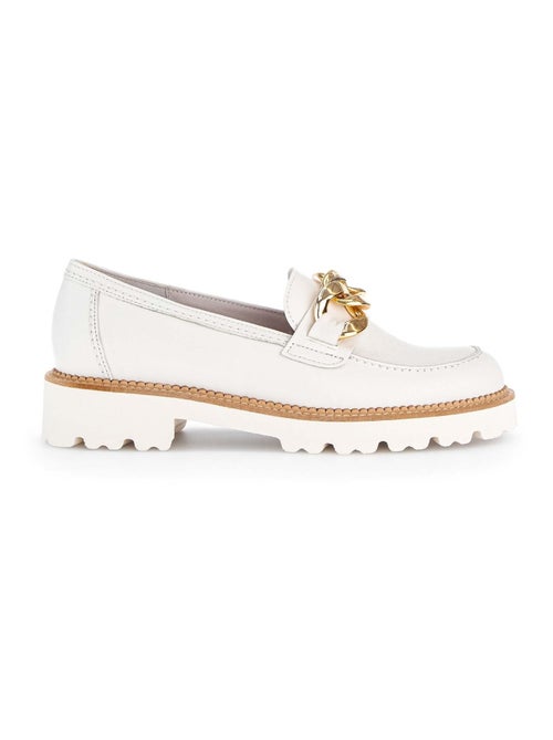 Mocassins  en cuir lisse - Kiabi