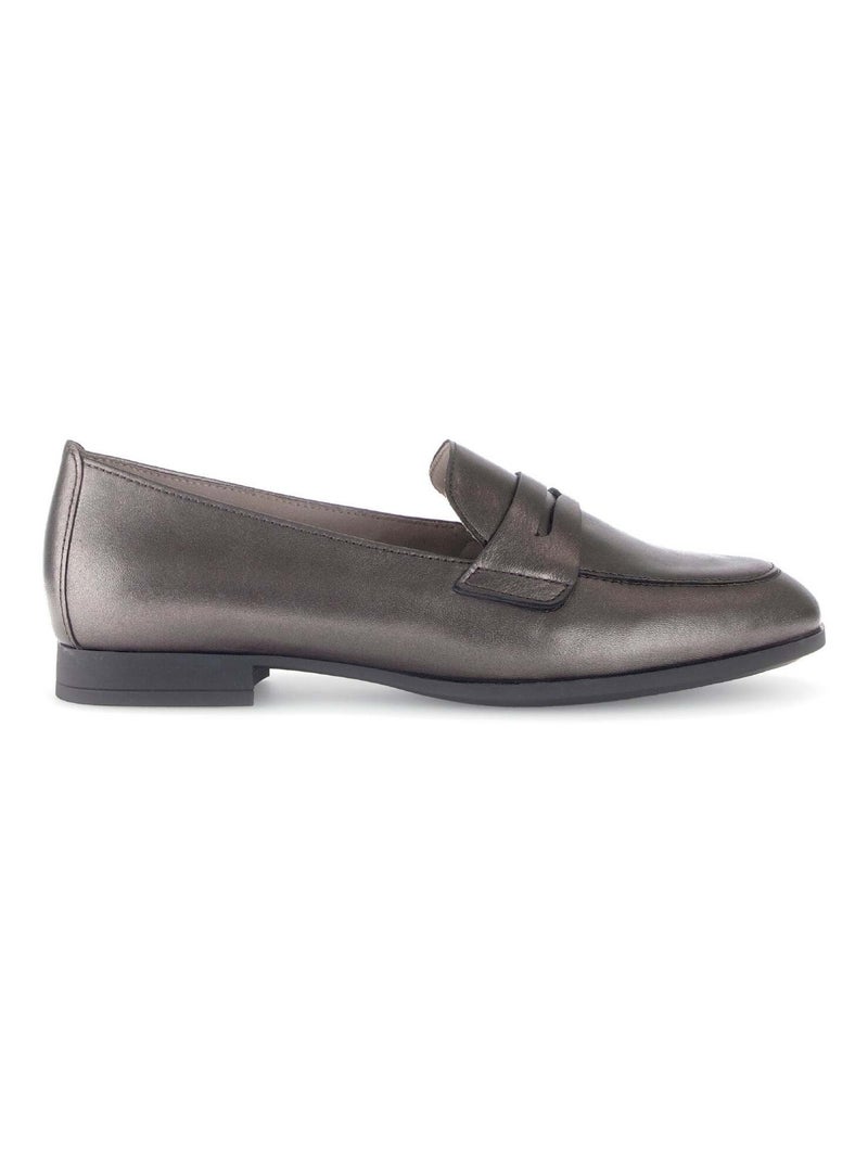 Mocassins  en cuir lisse Gabor Bronze - Kiabi