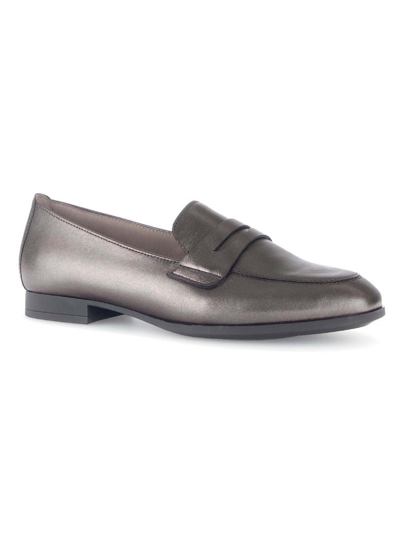 Mocassins  en cuir lisse Gabor Bronze - Kiabi
