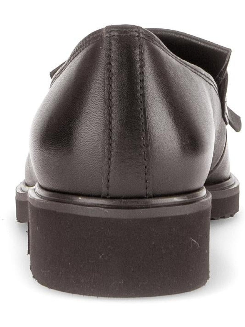 Mocassins  en cuir lisse Marron - Kiabi