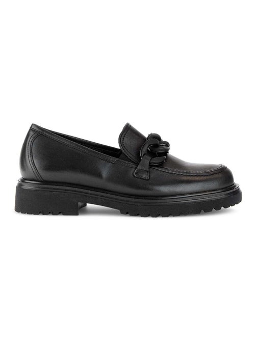 Mocassins  en cuir lisse - Kiabi