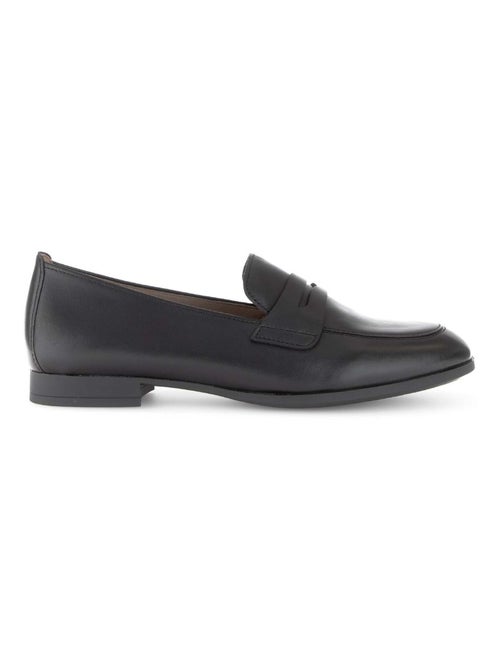 Mocassins  en cuir lisse - Kiabi