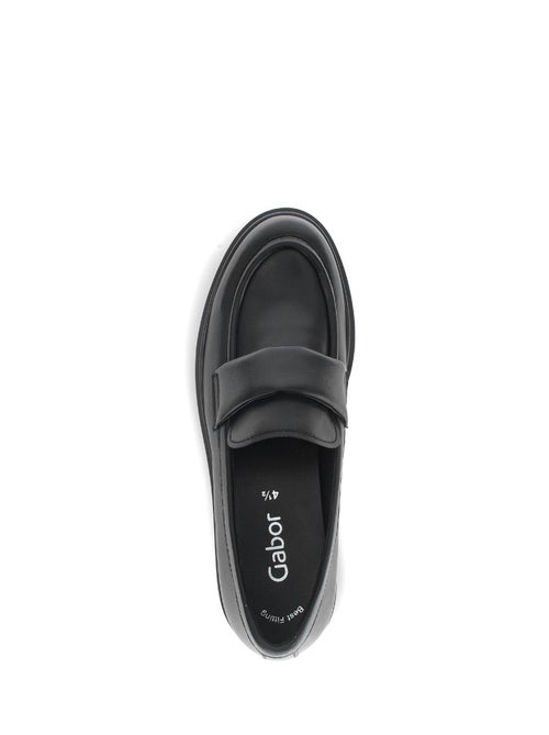 Mocassins  en cuir lisse - Kiabi