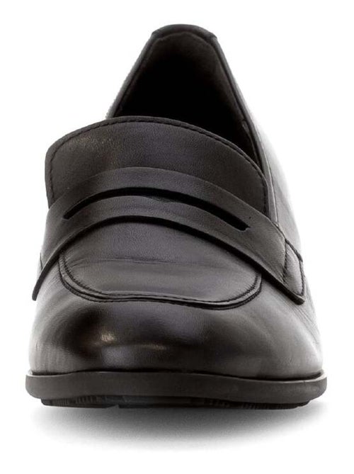 Mocassins  en cuir lisse - Kiabi