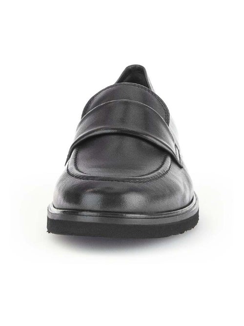 Mocassins  en cuir lisse - Kiabi