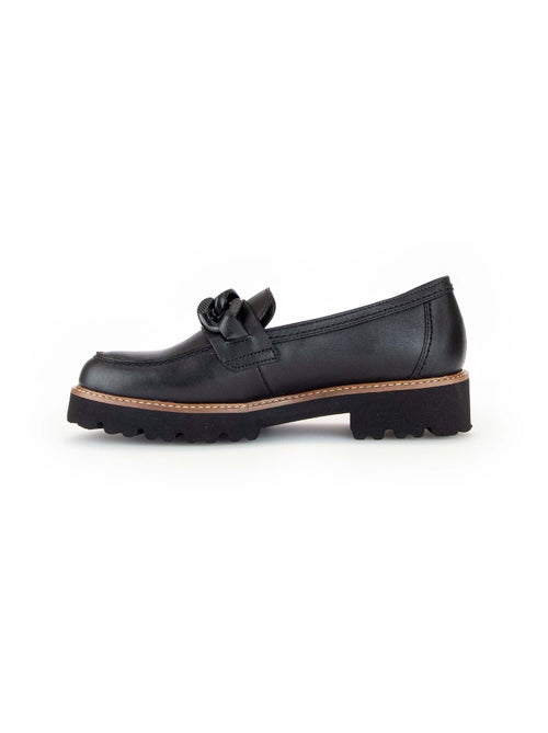 Mocassins  en cuir lisse - Kiabi