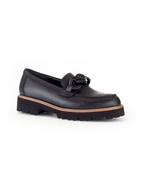 Mocassins  en cuir lisse - Kiabi