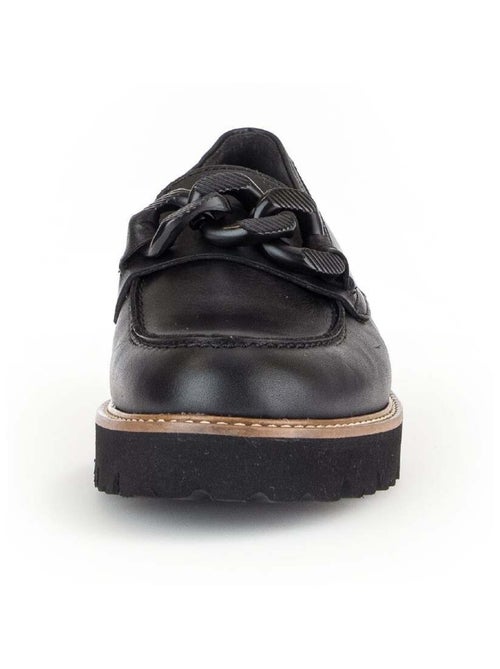 Mocassins  en cuir lisse - Kiabi
