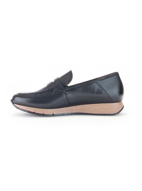 Mocassins  en cuir lisse - Kiabi