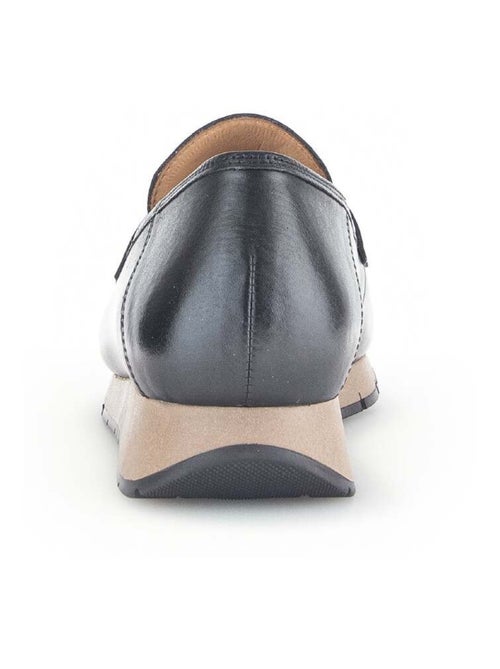 Mocassins  en cuir lisse - Kiabi