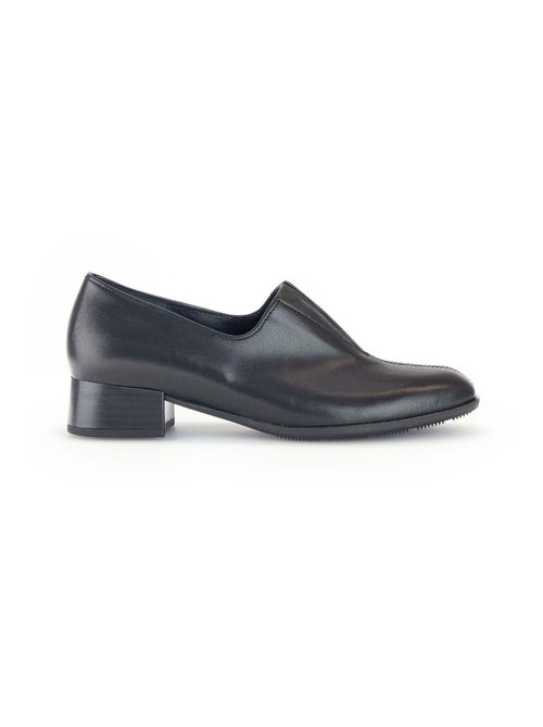 Mocassins  en cuir lisse - Kiabi